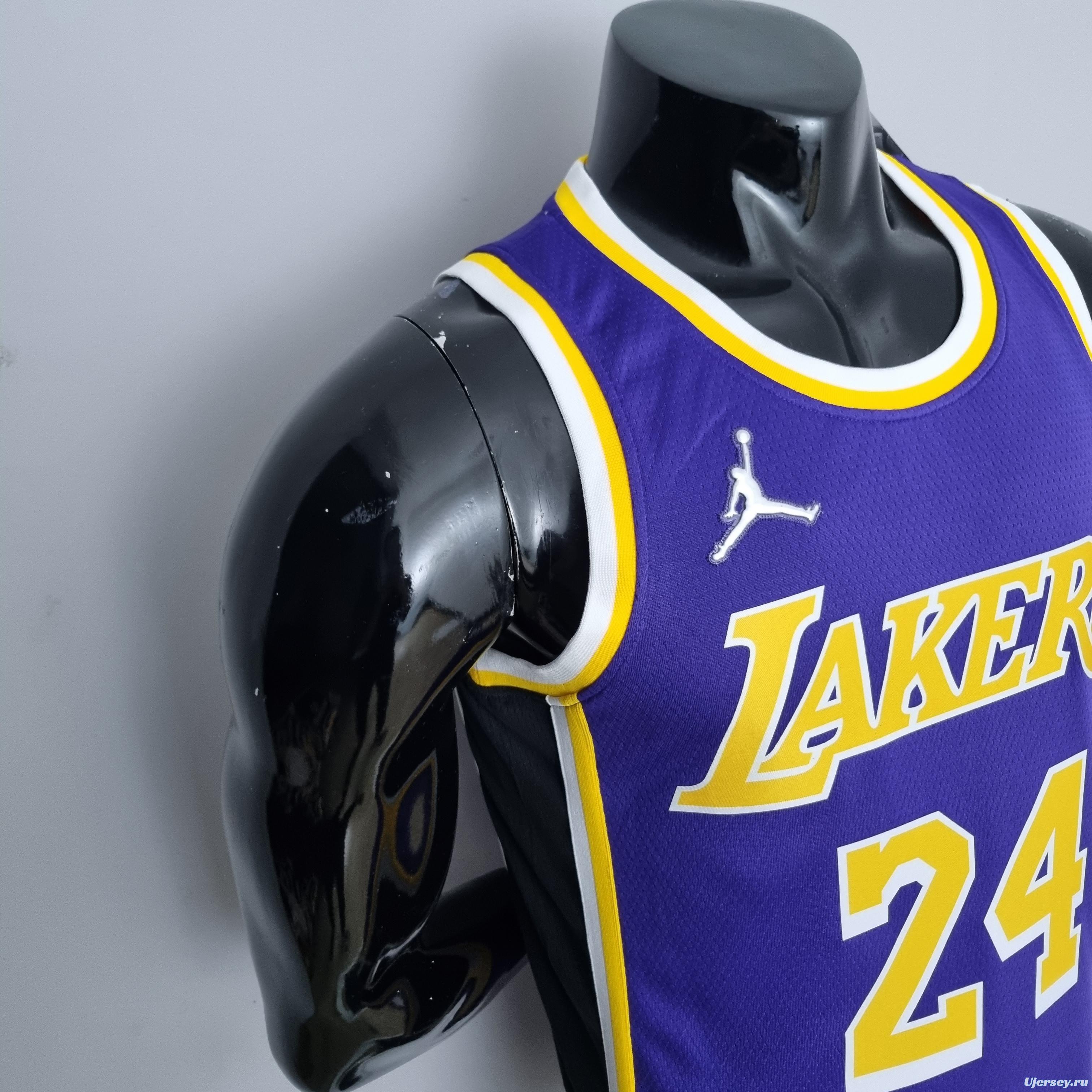 75th Anniversary BRYANT#24 Los Angeles Lakers Jordan Purple NBA Jersey