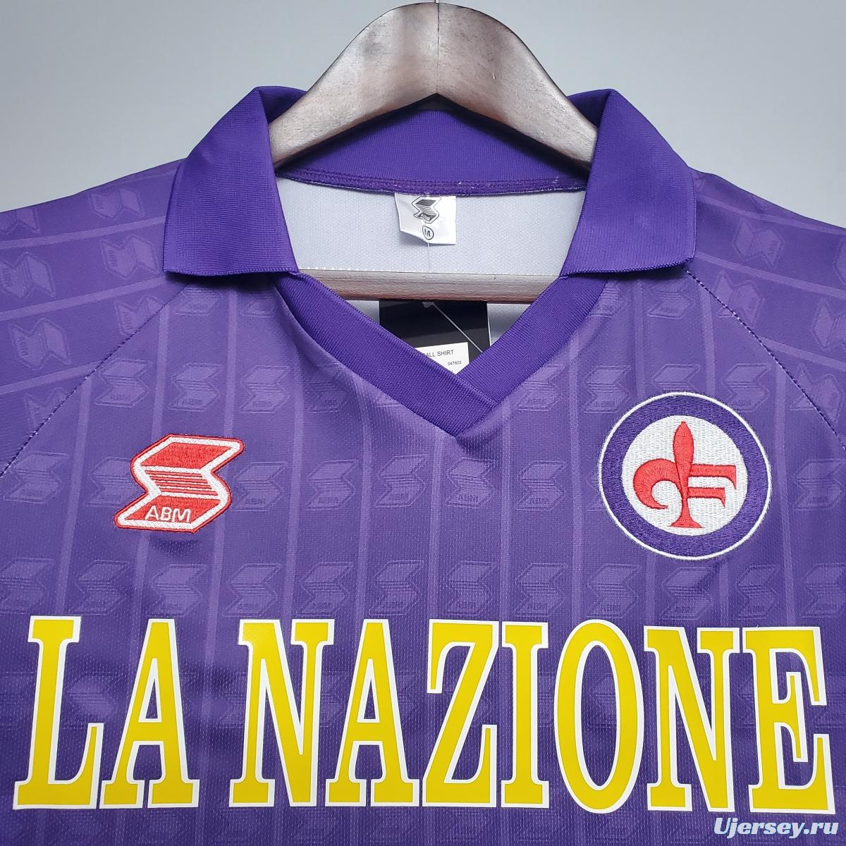 Retro Fiorentina 89/90 home Soccer Jersey