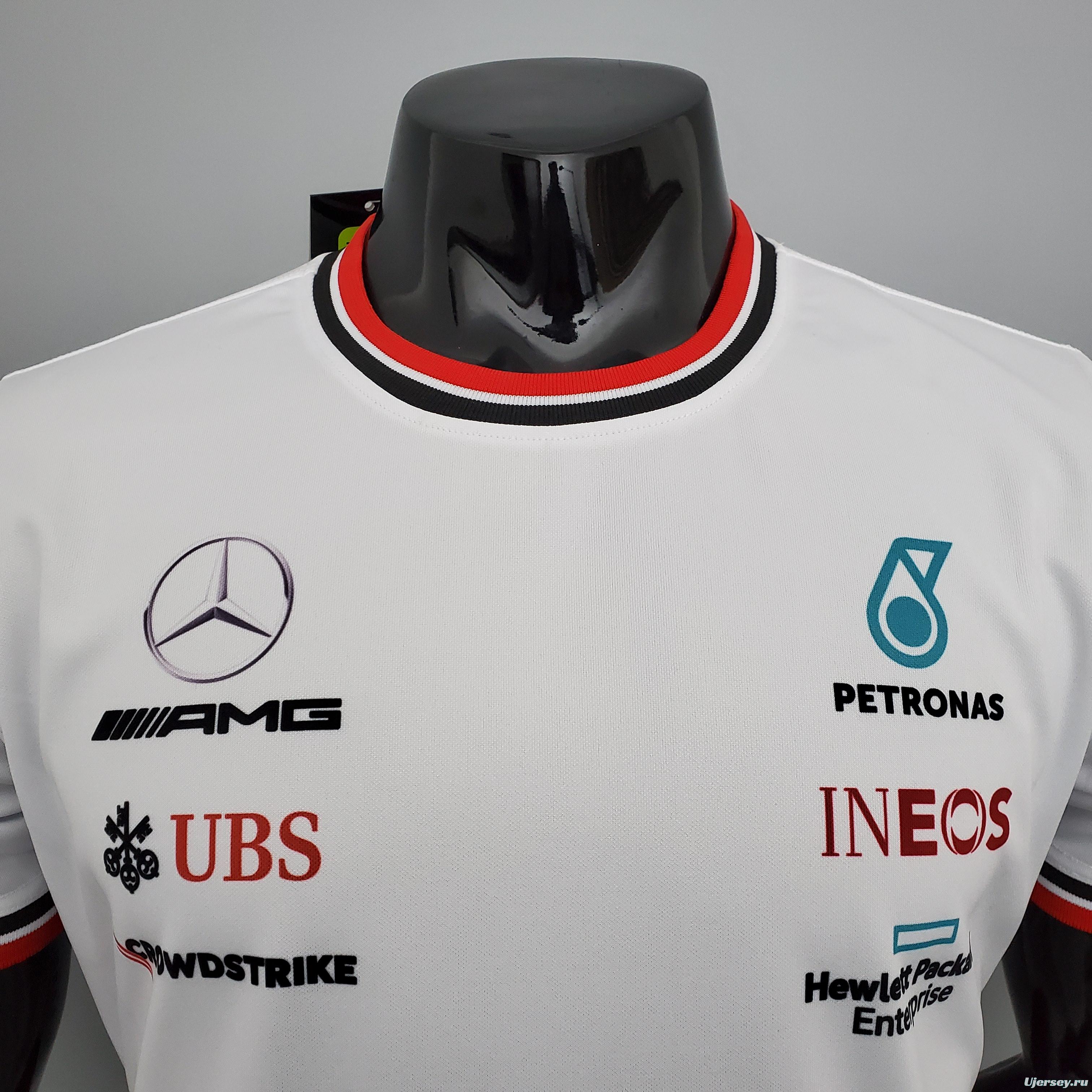 F1 Formula One racing suit; Mercedes White S-5XL