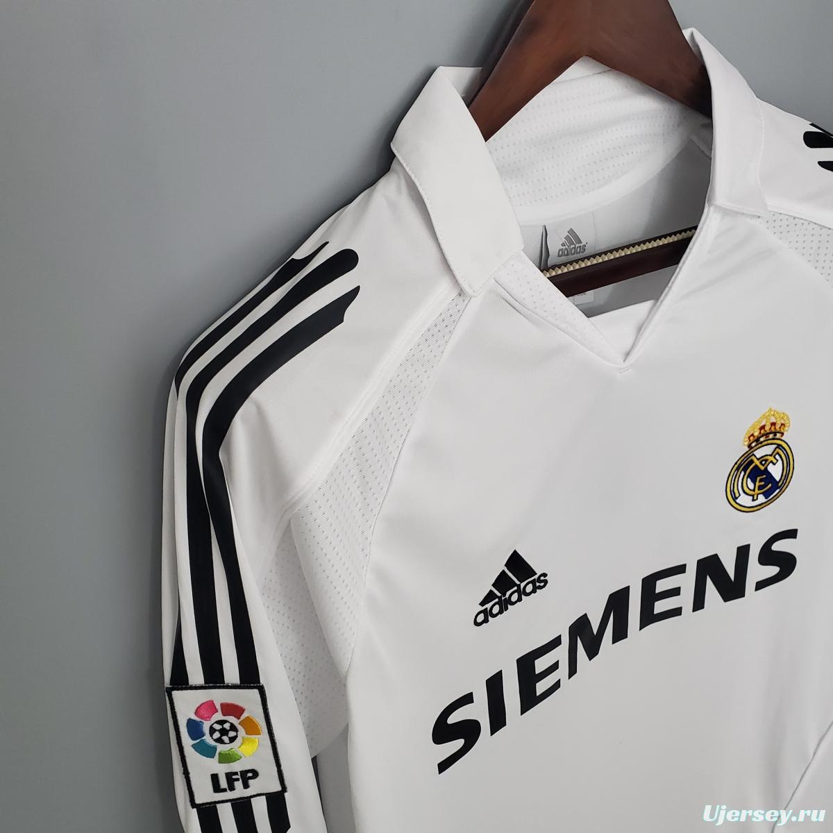 Retro long sleeve Real Madrid 05/06 home Soccer Jersey