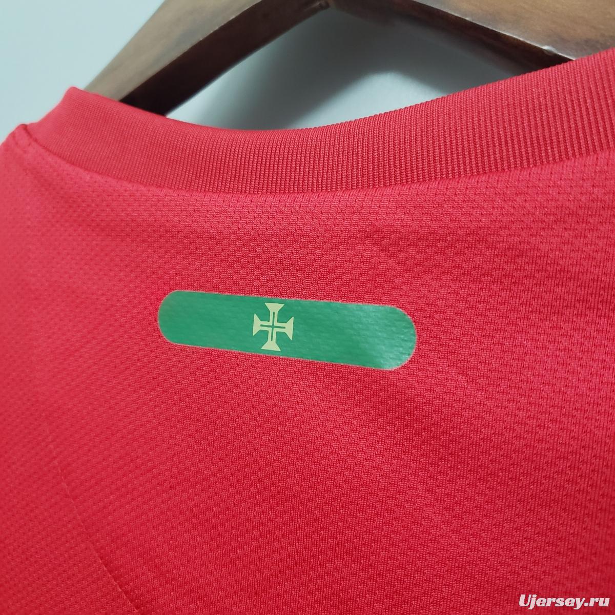 2010 Portugal red Camisa de futebol retro Soccer Jersey