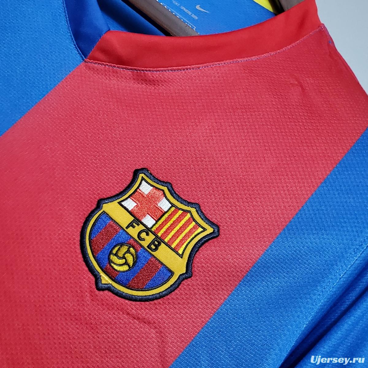 Retro Barcelona 06/07 Long sleeve home Soccer Jersey