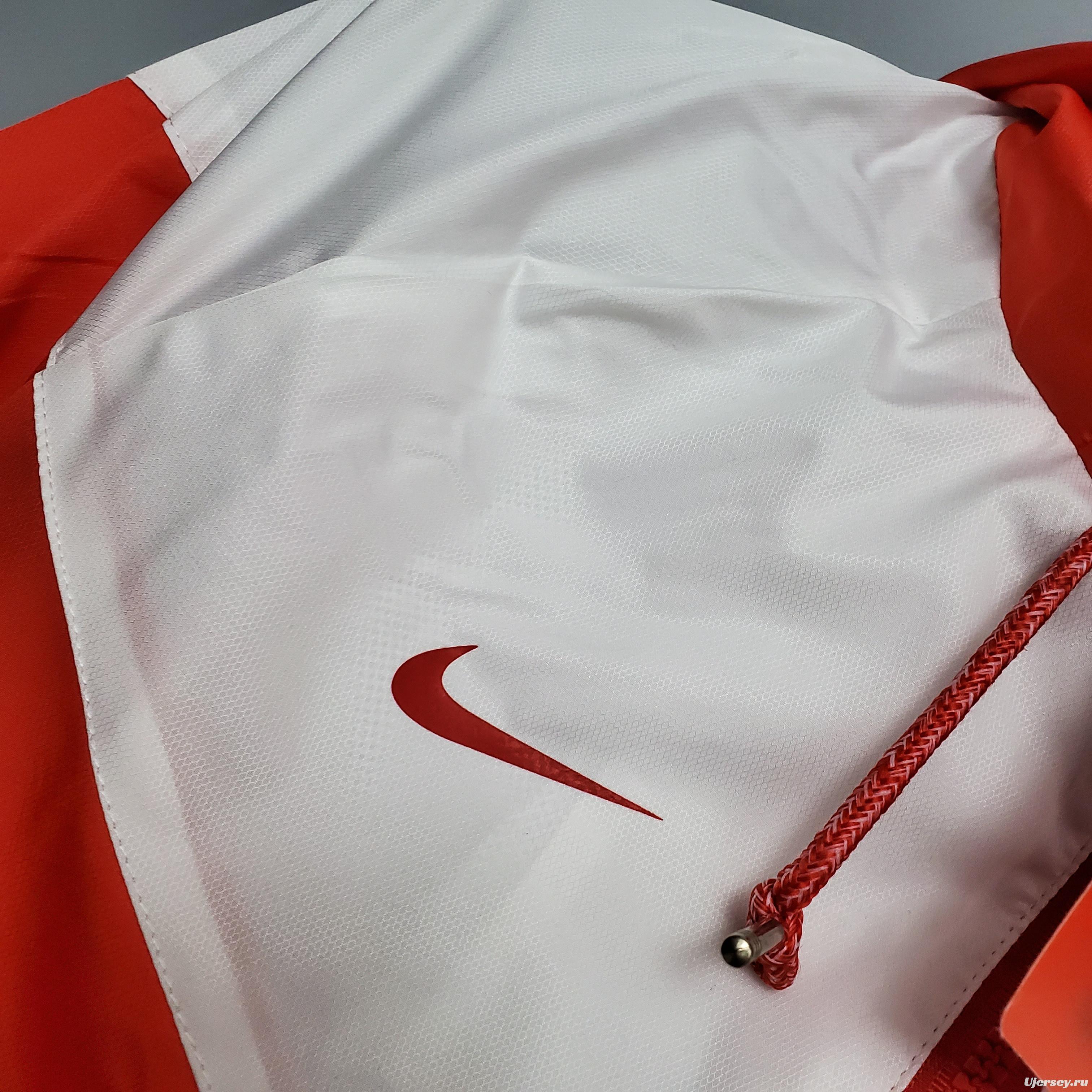 Windbreaker Internacional Red and White Soccer Jersey