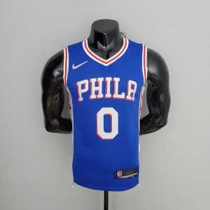 75th Anniversary Philadelphia 76ers MAXEY#0 Blue NBA Jersey