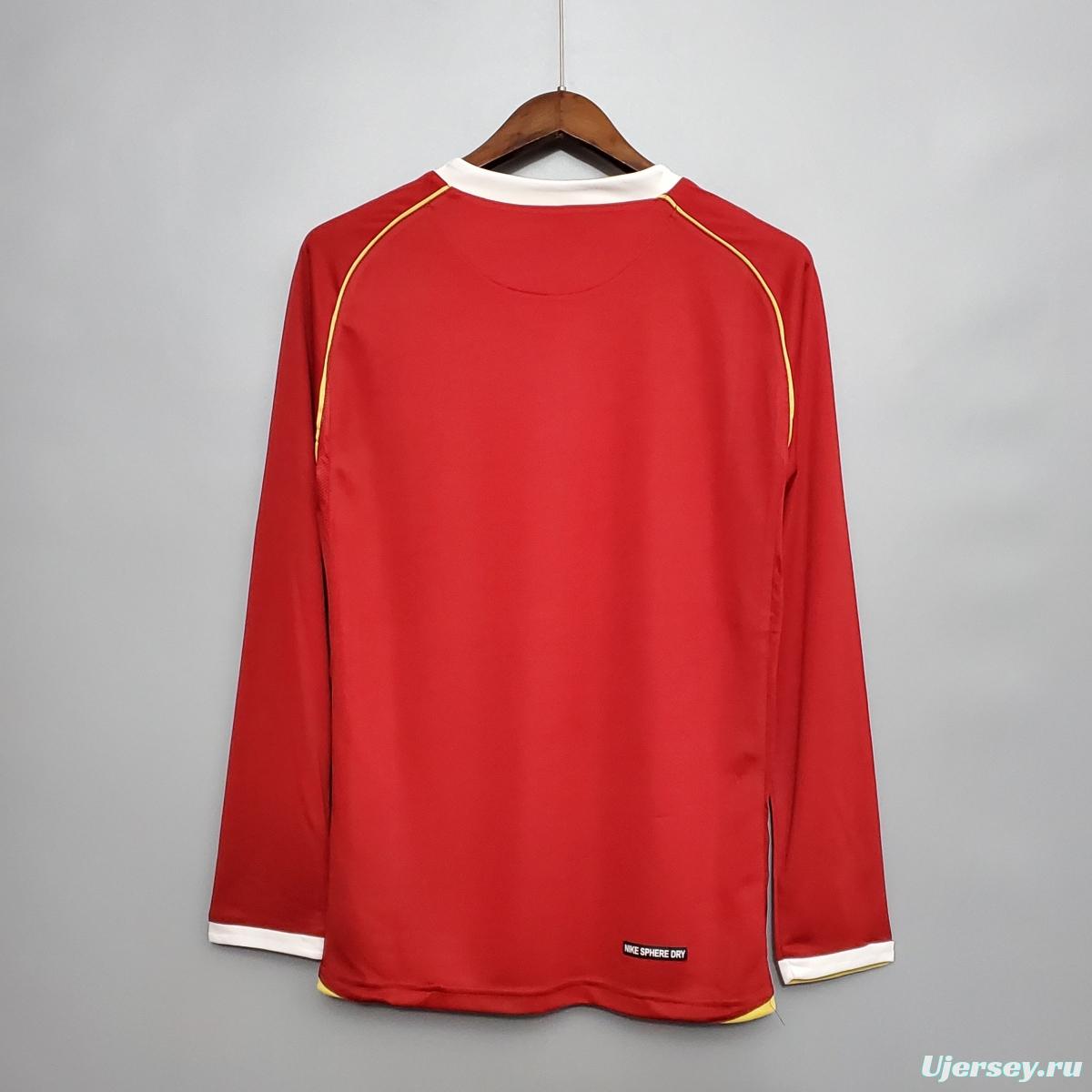 Retro 06/07 Manchester United Long sleeve home Soccer Jersey