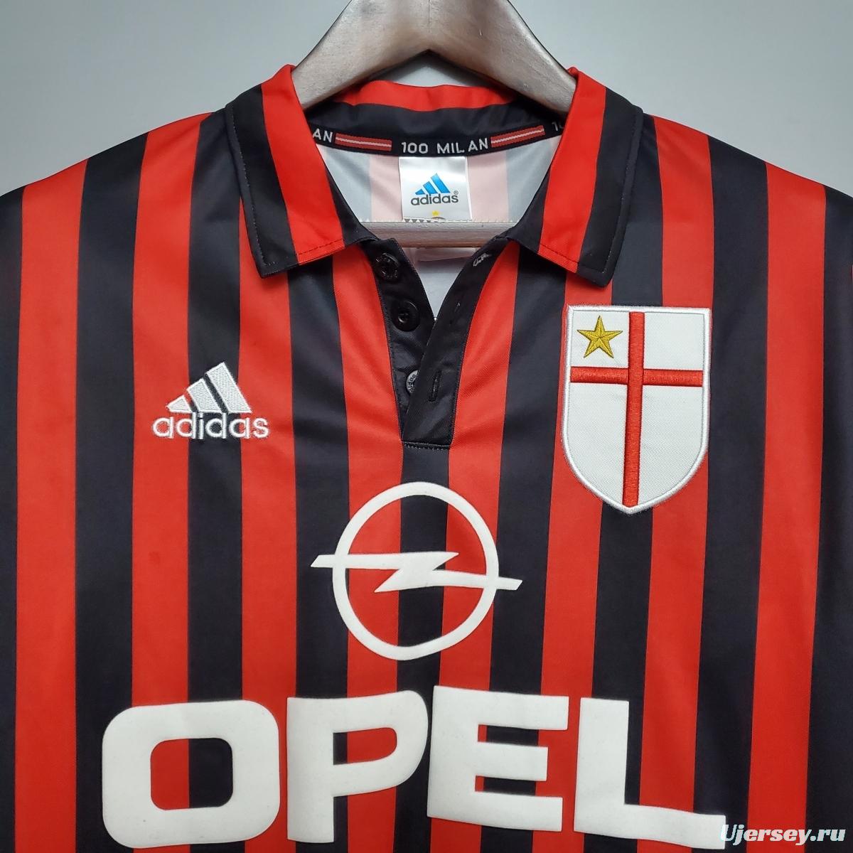 Retro 99-00 AC Milan Centenary home Soccer Jersey