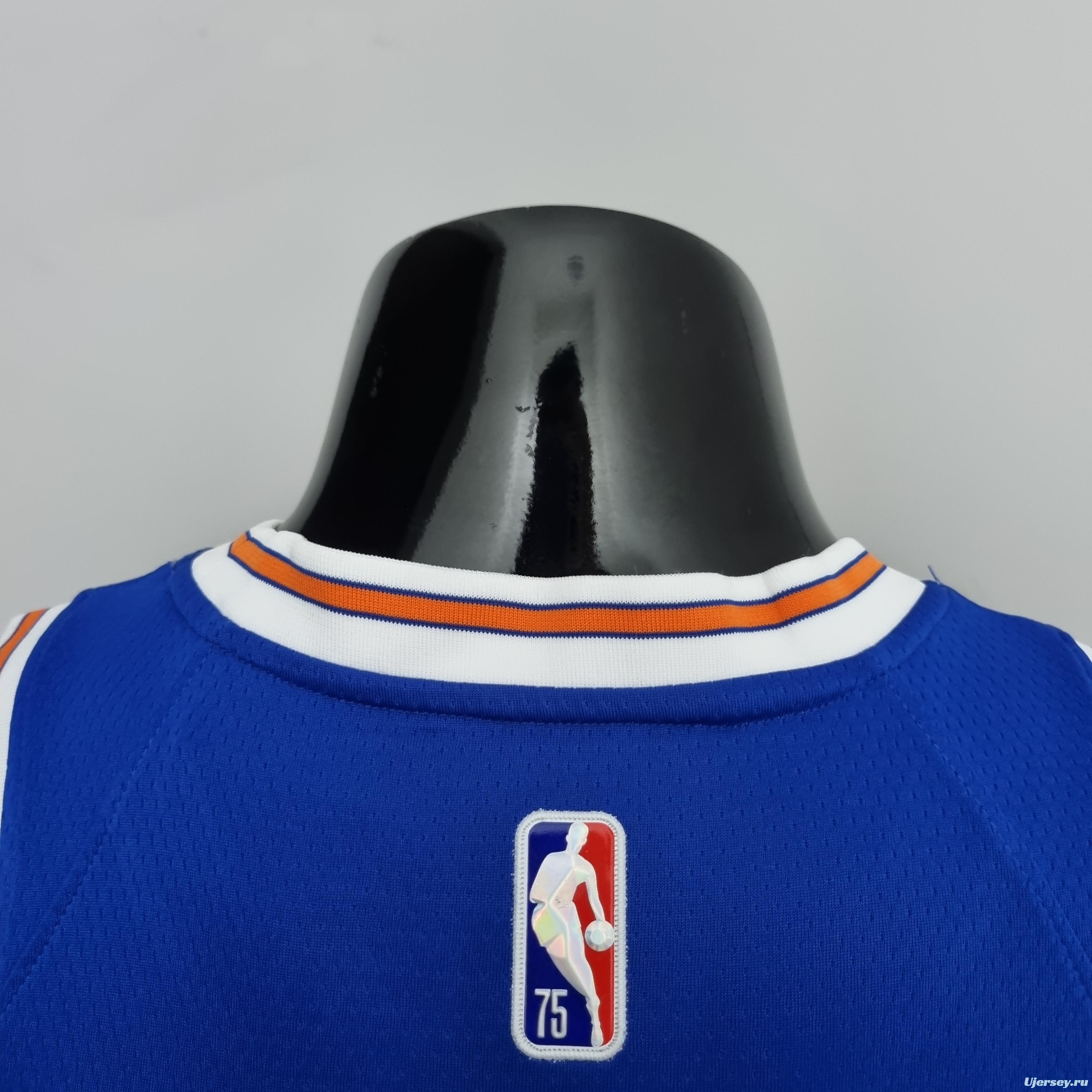 75th Anniversary Ross #4 New York Knicks Jordan Limited Blue NBA Jersey