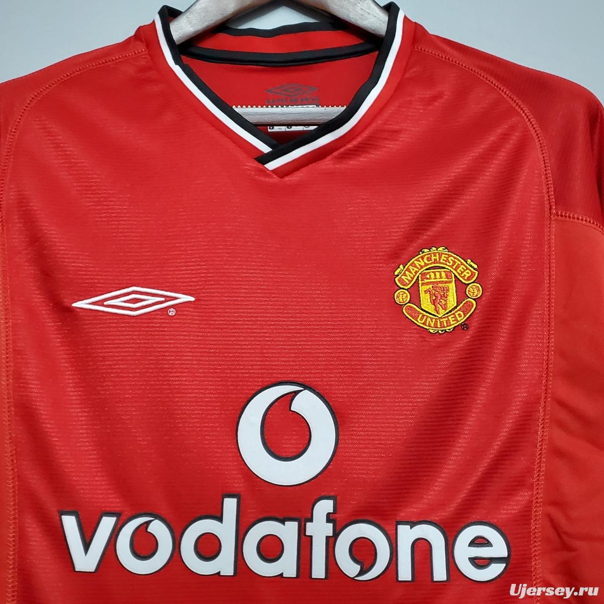 Retro 00/01 Manchester United home Soccer Jersey