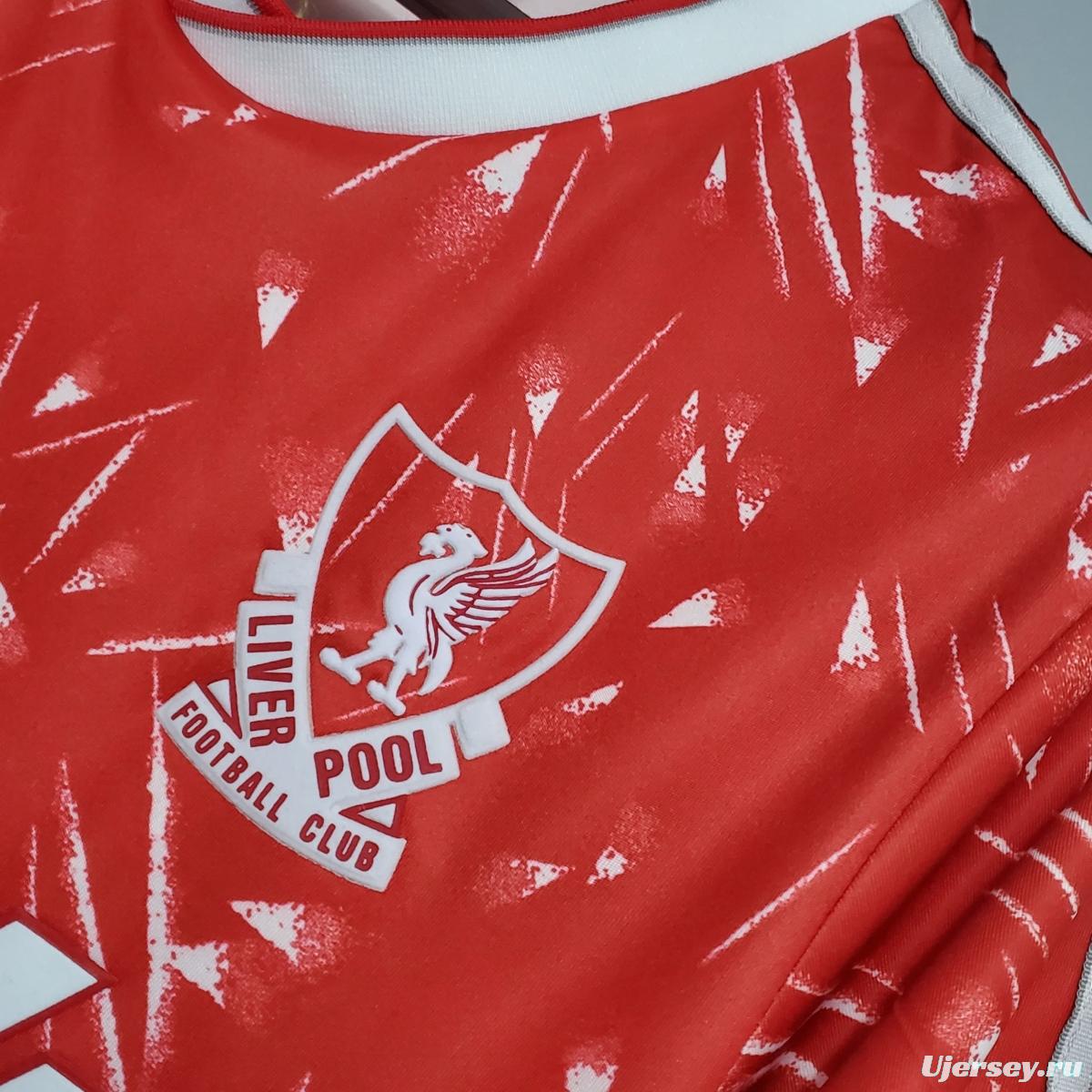 Retro 89/91 Liverpool home Soccer Jersey