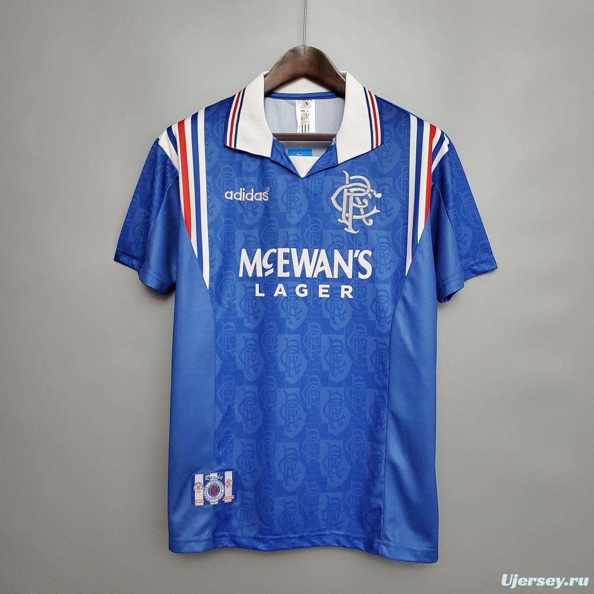 Retro 96/97 Rangers home Soccer Jersey