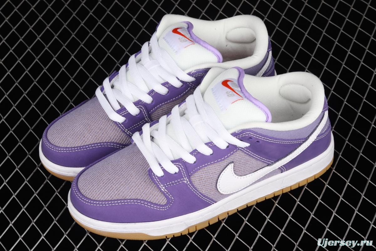 NIKE SB DUNK Low Prm secret purple color SB buckle rebound fashion casual board shoes DA9658-500