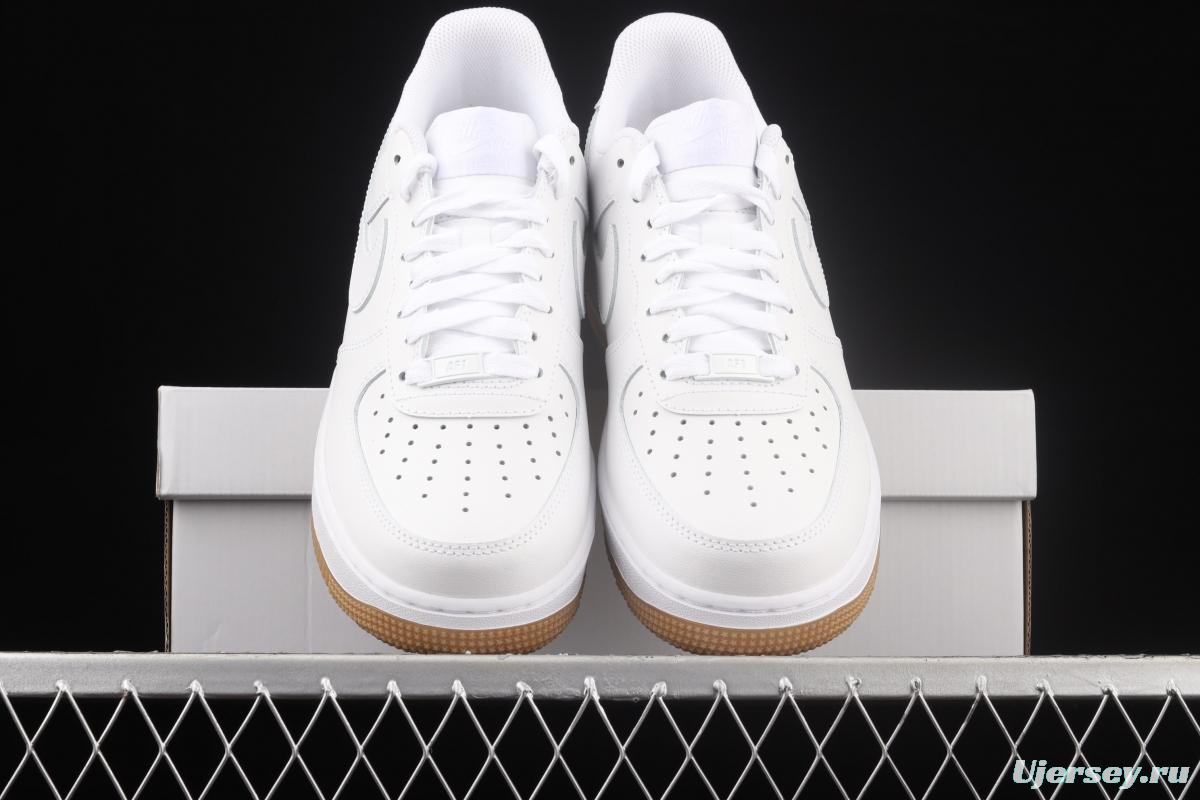 NIKE Air Force 1o07 Low raw rubber all-white low-top casual board shoes DJ2739-100