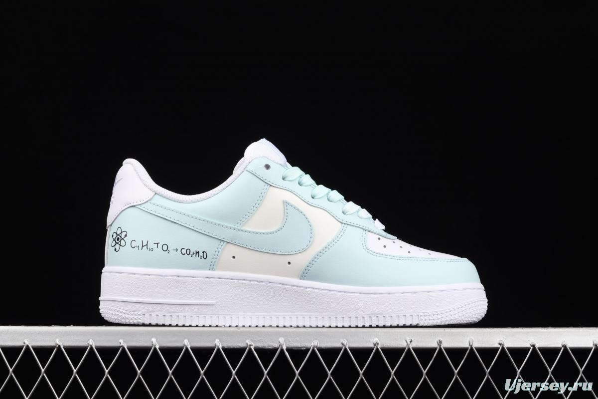 NIKE Air Force 11607 Low Quadratic theme Chemical Formula Color matching low-top casual board shoes CW2288-303