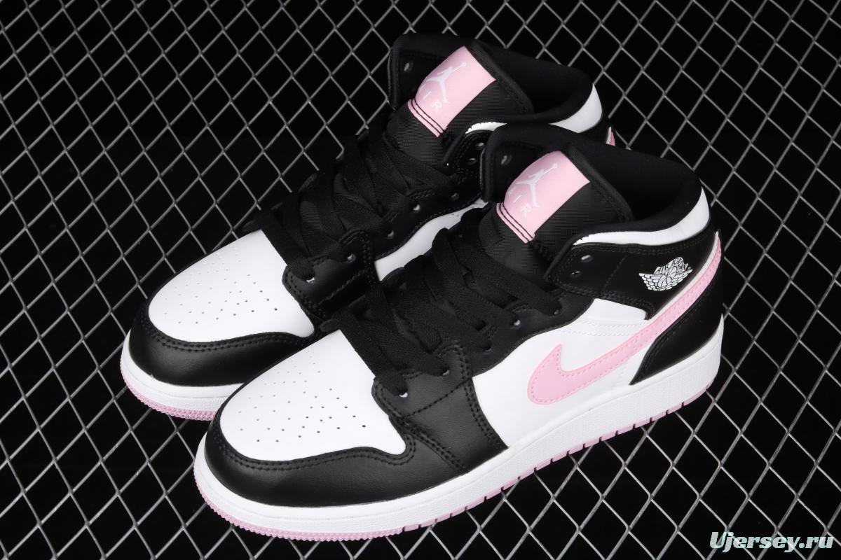 Air Jordan 1 Mid GS Panda Zhongbang Basketball shoes 555112-103