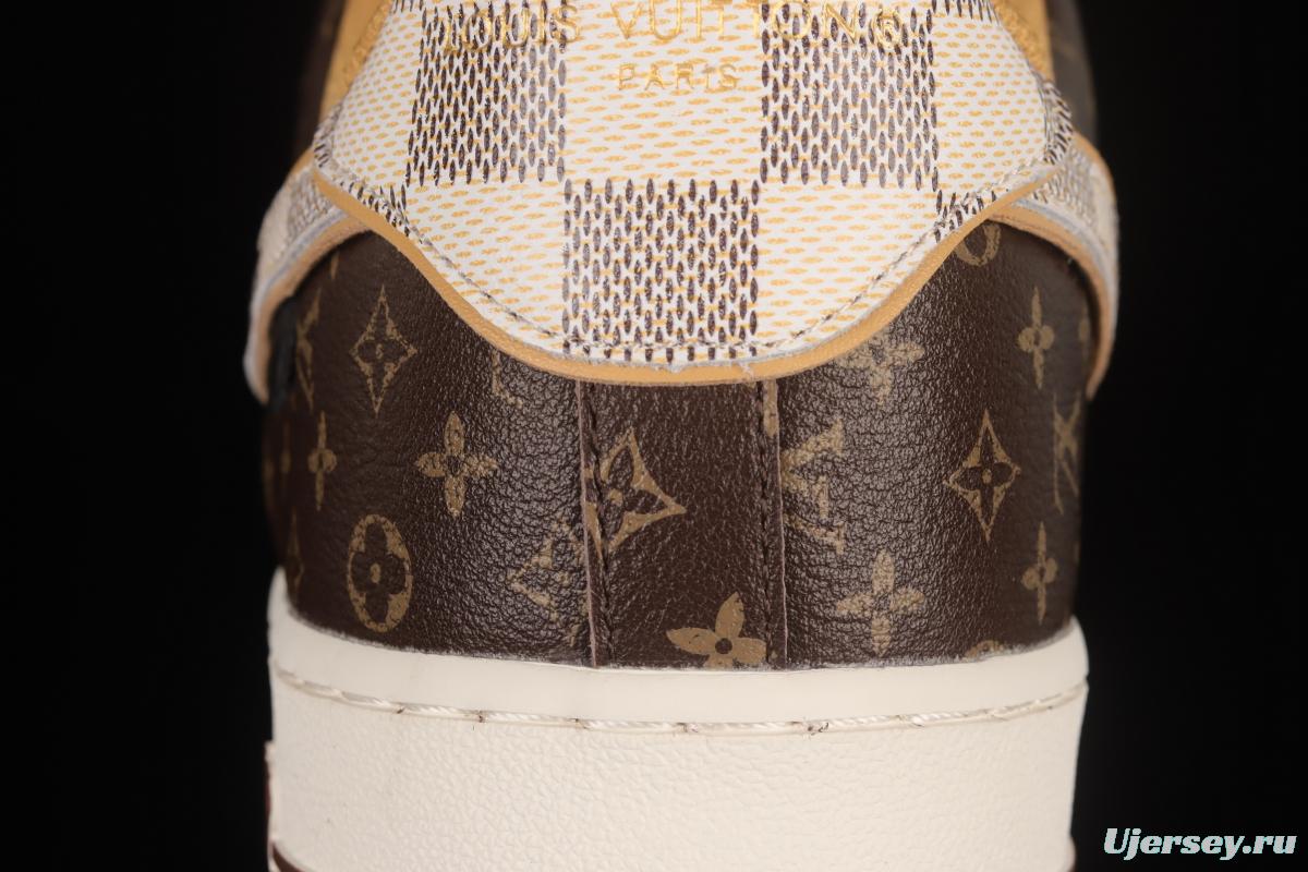 LV x NIKE Air Force 1'07 Low co-branded custom low-top casual sneakers