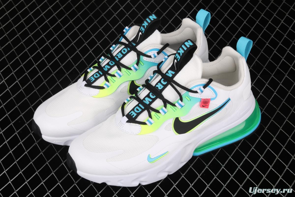 NIKE React Air Max 270Just Do It Takahashi Shield mesh series functional half-palm air cushion running shoes CK6457-100