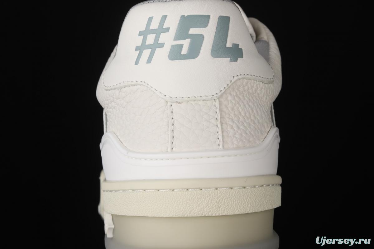 Authentic LV 2021ss early spring fashion catwalk sneakers 400N White