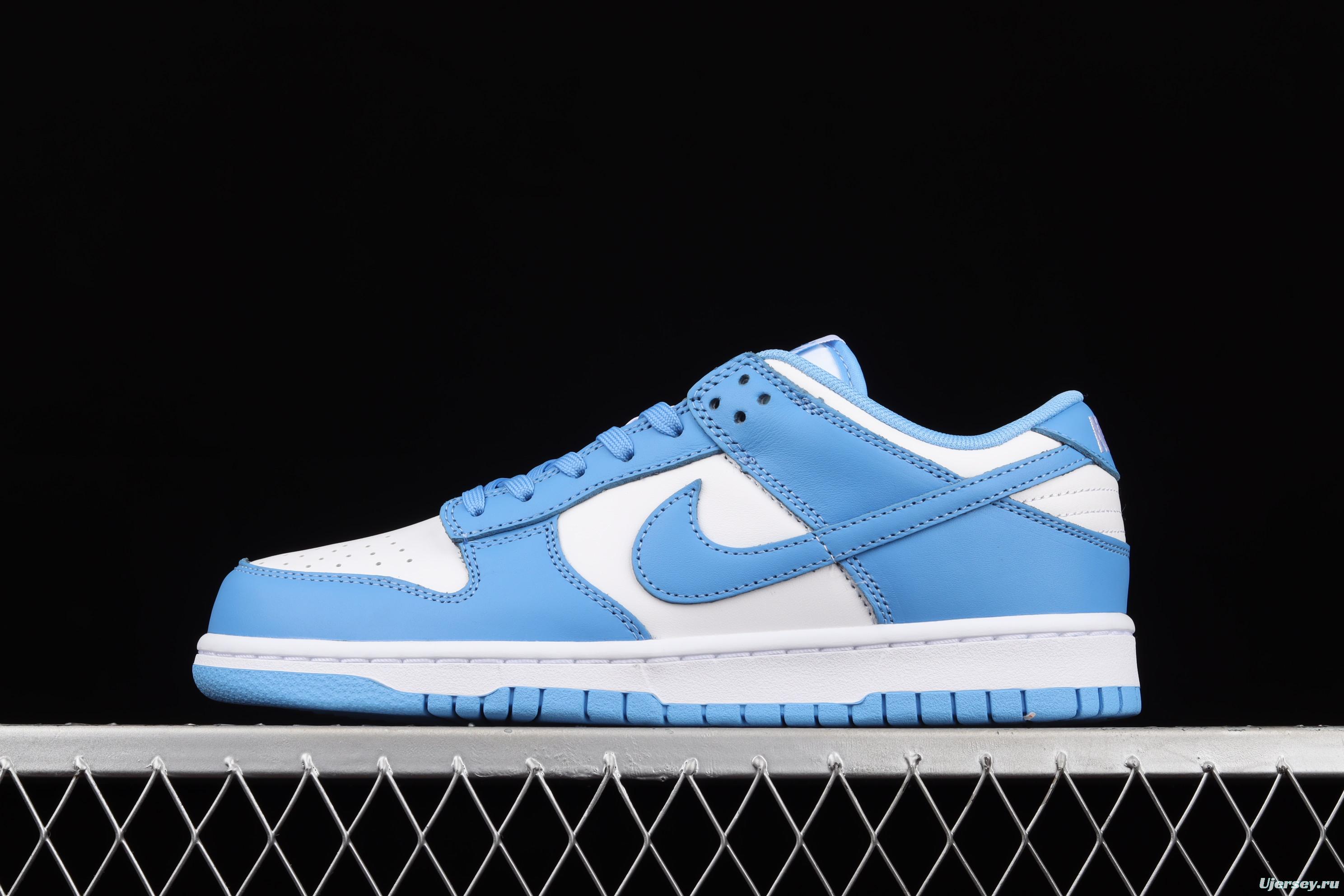 NIKE DUNK Low University Blue White Blue North Carolina White Blue Slam Dunk Series low side Leisure Sports Skateboard shoes DD1391-102