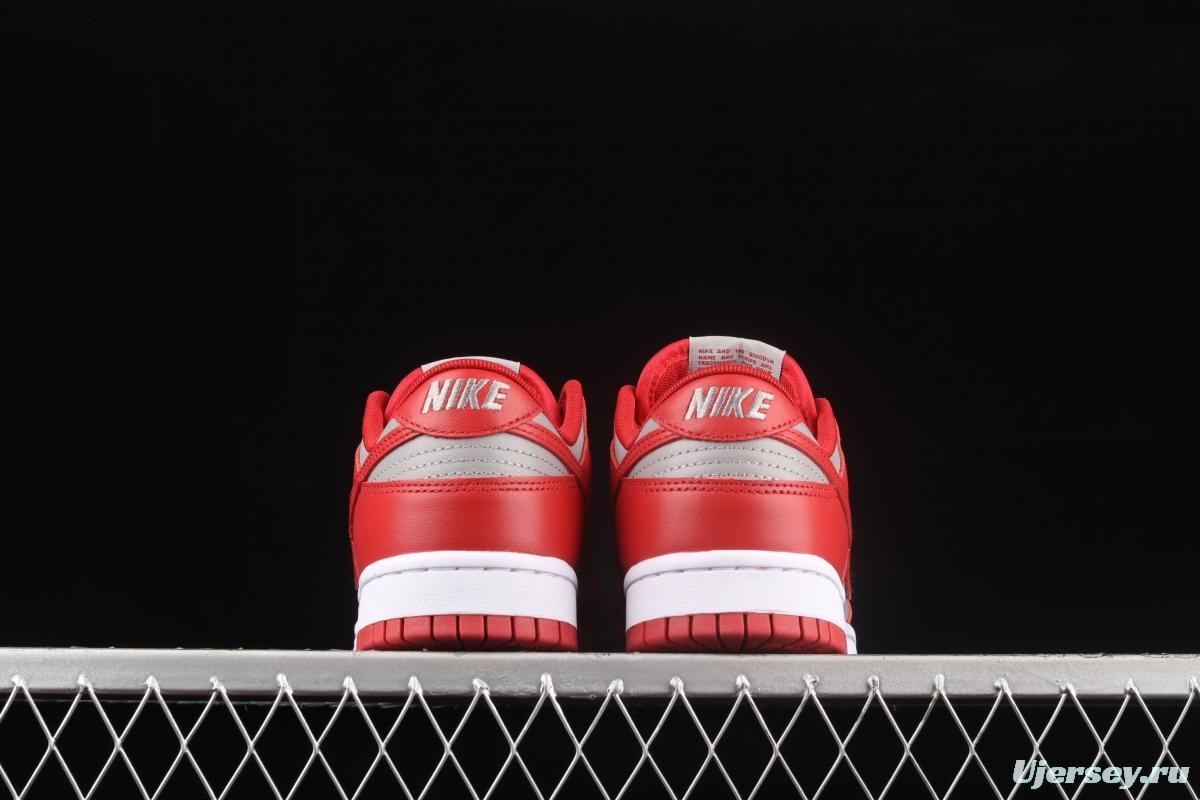 NIKE DUNK Low Retro Medium Grey gray-red color SB buckle rebound fashion leisure board shoes DD1391-002