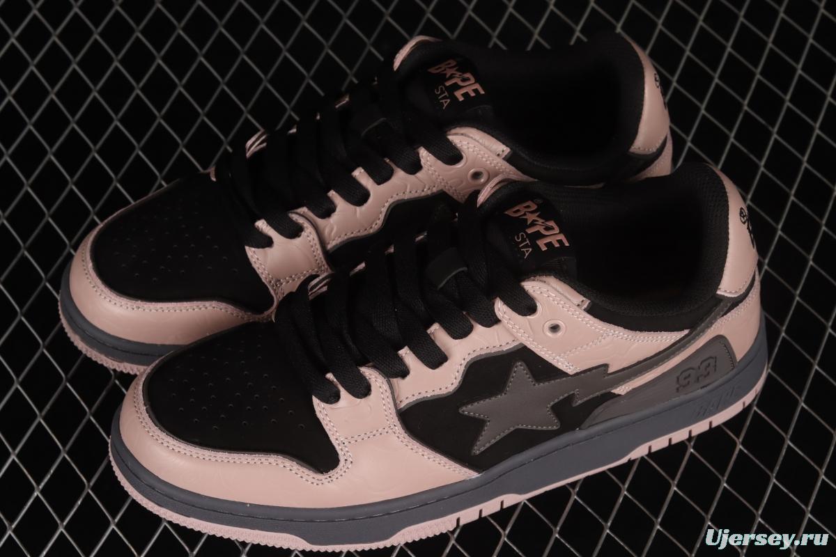 Human MAdidase Bape Sta Sk8 To Nigo trend godfather Nigo brand ape head classic skateboard shoes leisure sports board shoes 1G801009I black powder