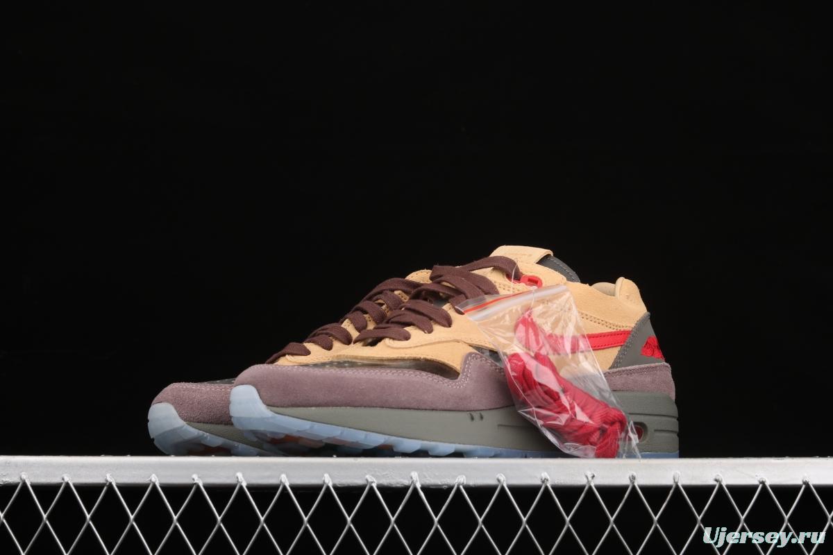 Clot x NIKE Air Max 1 Tea Leaf Brown joint style retro casual running shoes DD1870-200