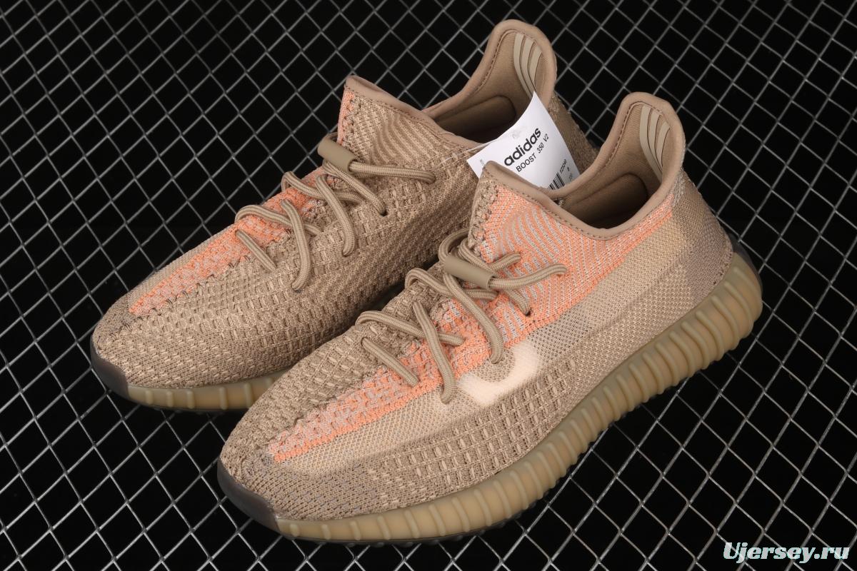 Adidas Yeezy 350 Boost V2 FZ5240 Darth Coconut 350 second generation hollowed-out pheasant red color matching