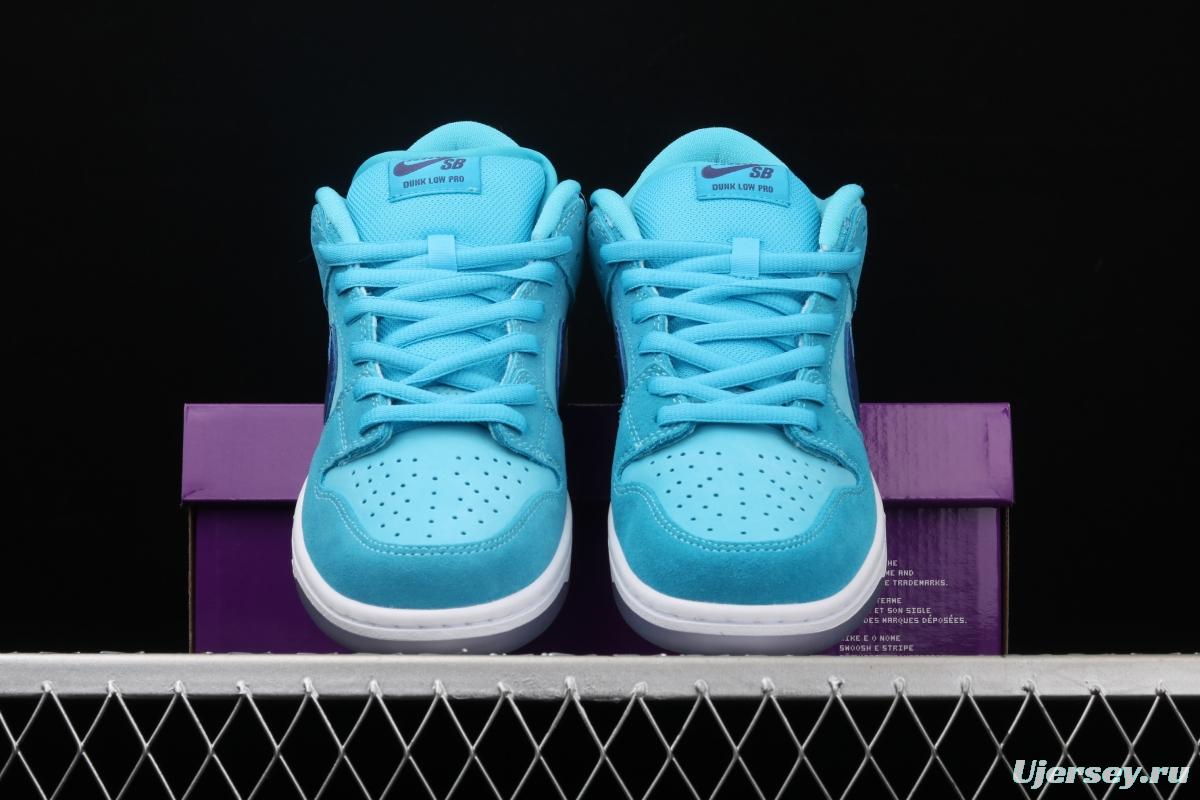 NIKE SB DUNK Low Pro sky blue fur-like fluorescent bottom low-top casual board shoes BQ6817-400