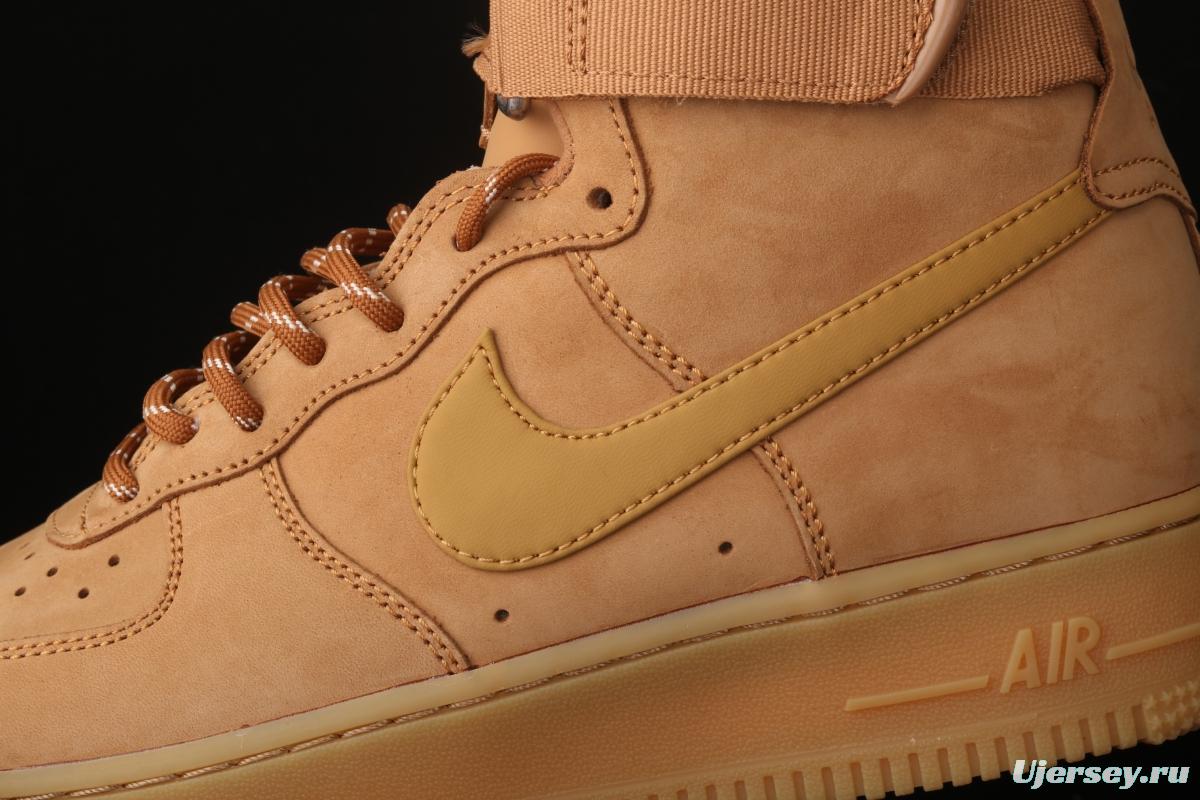 NIKE Air Force 1 High'07 2019 new wheat color high upper shoes CJ9178-200