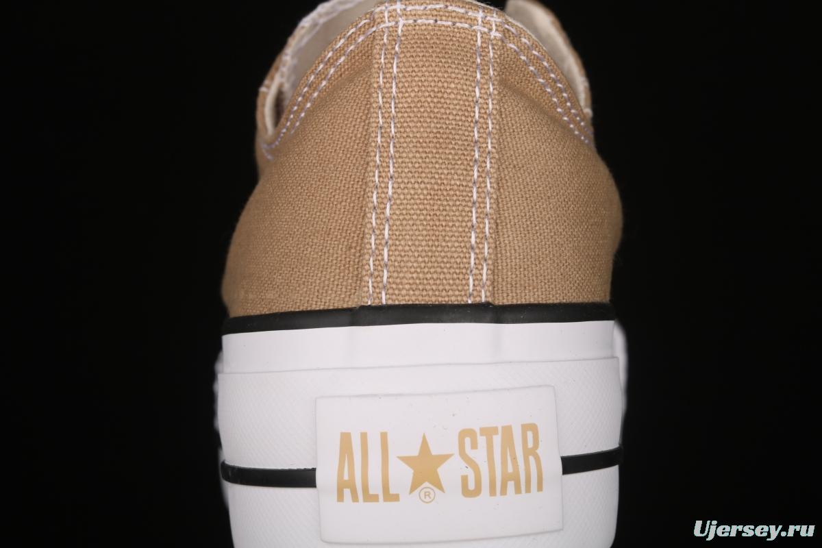Converse All Star Lift Converse khaki full-bottomed casual shoes 5CL367