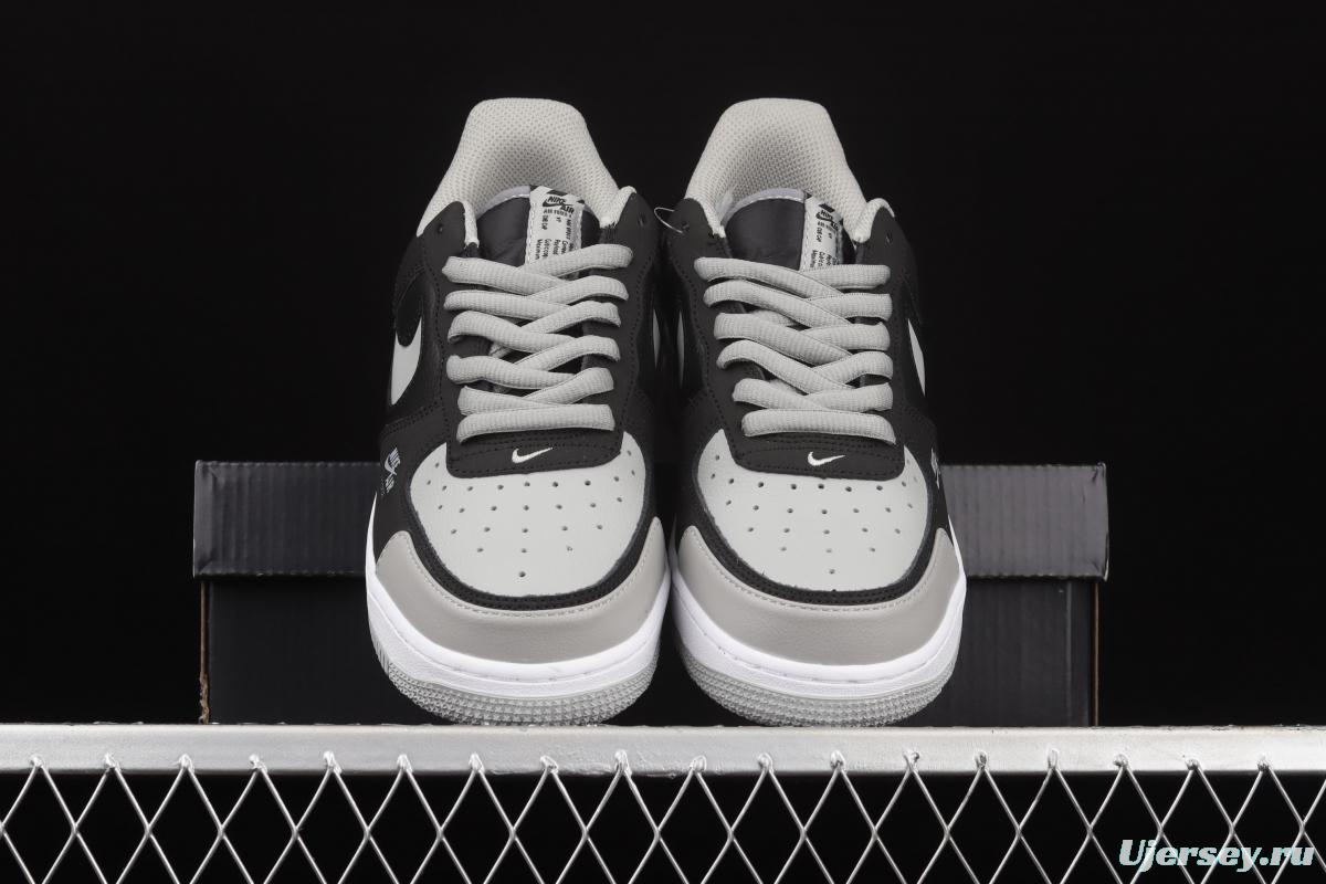 NIKE Air Force 1 Premium ShAdidasow grey Shadow Grey side Logo3M reflective low upper shoes BQ6818-009