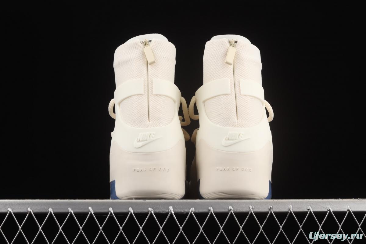 FOG x Air Fear of God 1 Oatmeal co-signed Gao Bang Pearl White Color AR4237-100