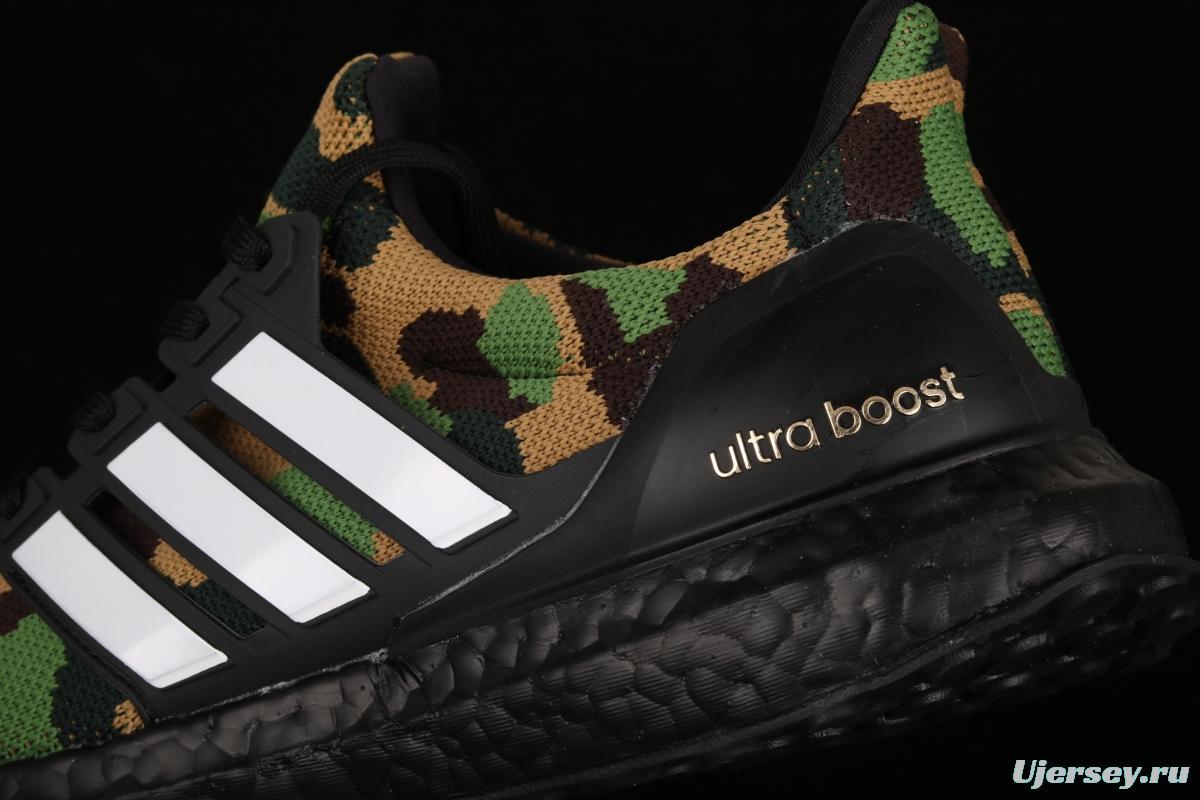 Bape x Adidas Ultra Boost Green Camo F35097 1.0 early generation UB leisure sports jogging shoes