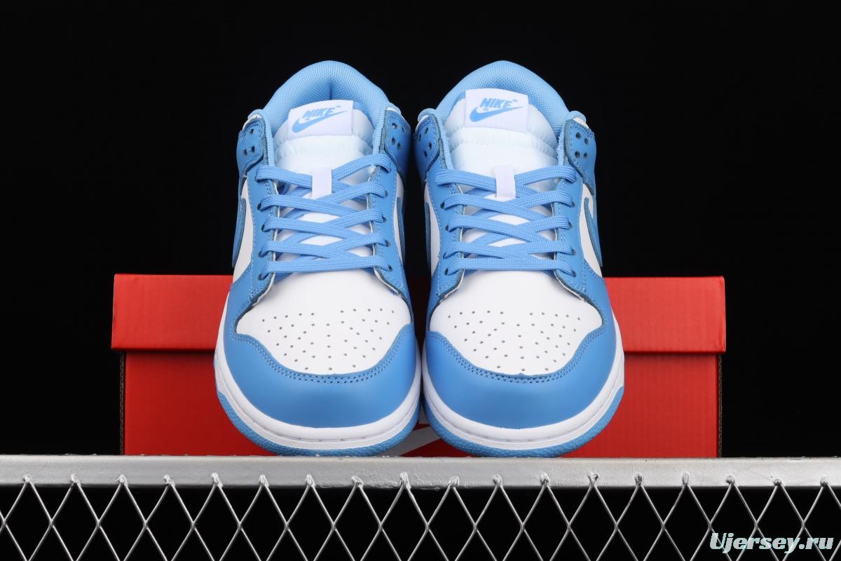 NIKE DUNK Low University Blue White Blue North Carolina White Blue Slam Dunk Series low side Leisure Sports Skateboard shoes DD1391-102