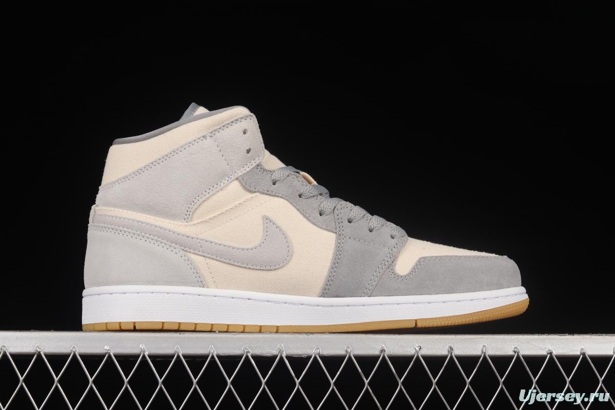 Air Jordan 1 Mid coconut milk mid-top basketball shoes DN4281-100