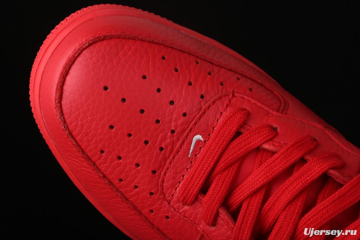 NIKE Air Force 1 Mid'07 Lv8 red and black OW letter casual board shoes 804609-605
