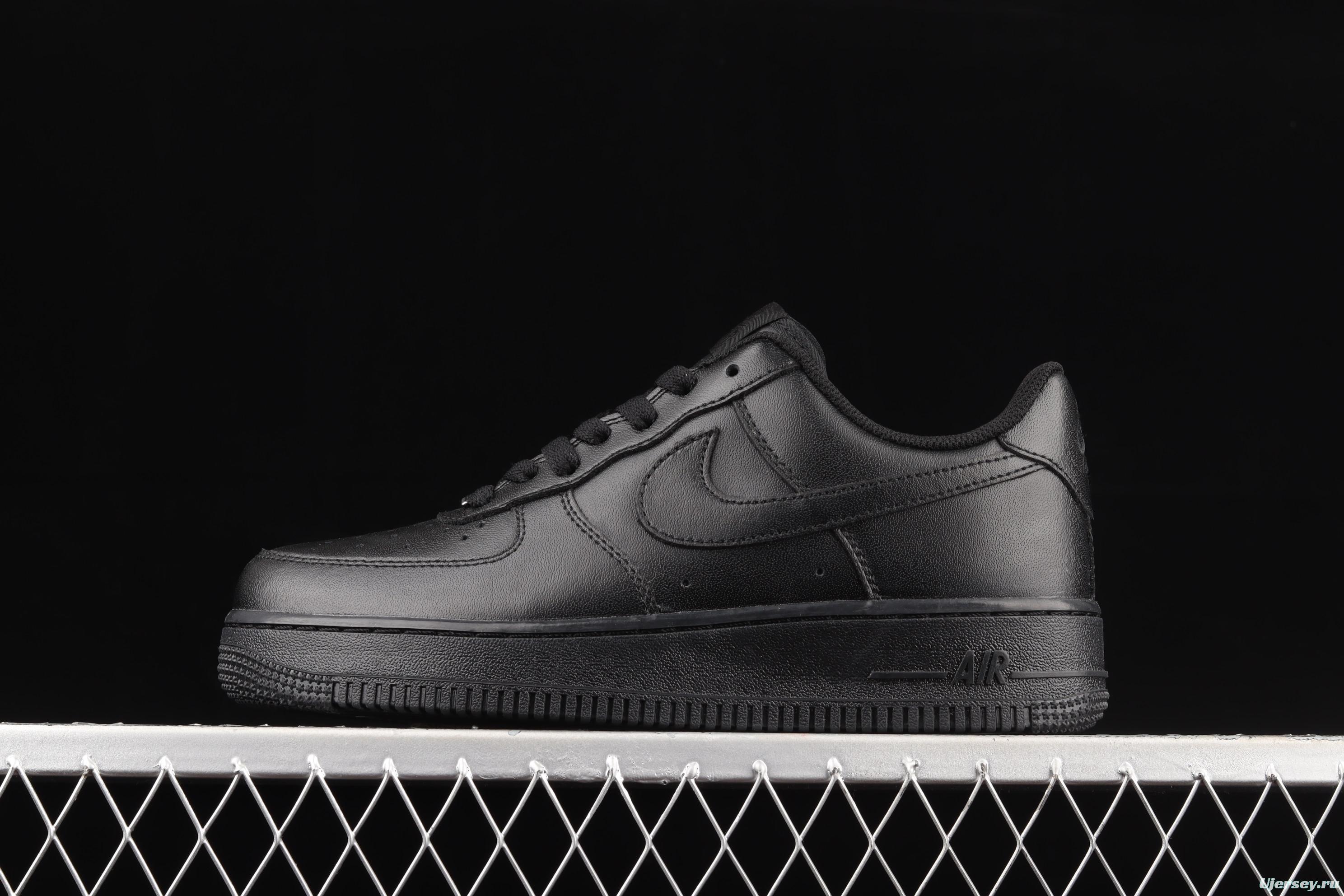 NIKE Air Force 1' 07 Low classic all-black low-top casual board shoes 315115-038