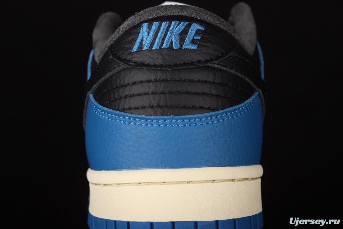 NIKE SB DUNK Low white, blue and black hook SB smash rebounds low upper board shoes DH0957-105