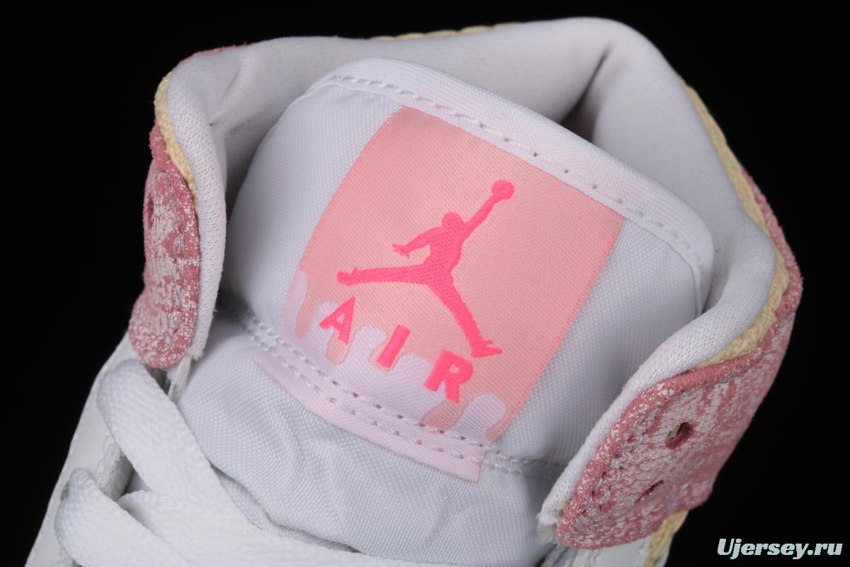 Air Jordan 1 Mid GS Ice Cream Bang Basketball shoes DD1666