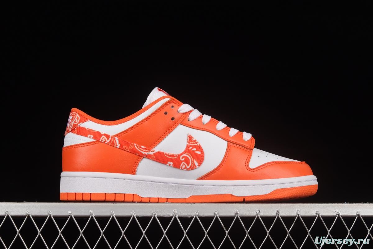 NIKE DUNK Low Cashew Blossom White Orange SB Buckle Breakbackboard Fashion Casual Sneakers DH4401-103