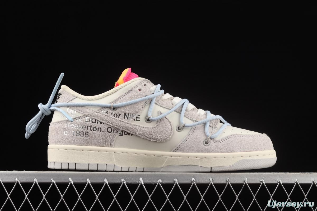 OFF-White x NIKE DUNK Low OW suede SB buckle rebound fashion casual board shoes DJ0950-113