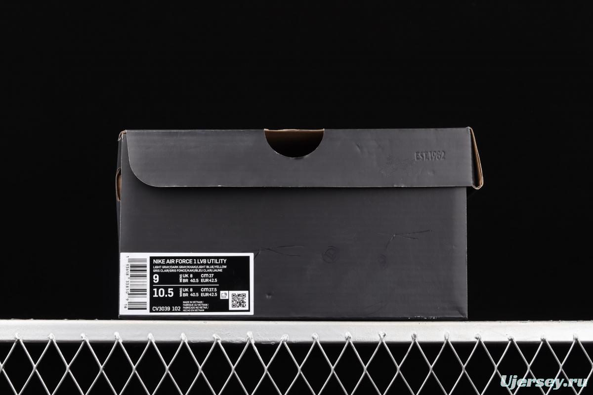 Nike Air Force 1 Premium ShAdidasow grey side Logo 3M reflective low upper shoes CV3039-102