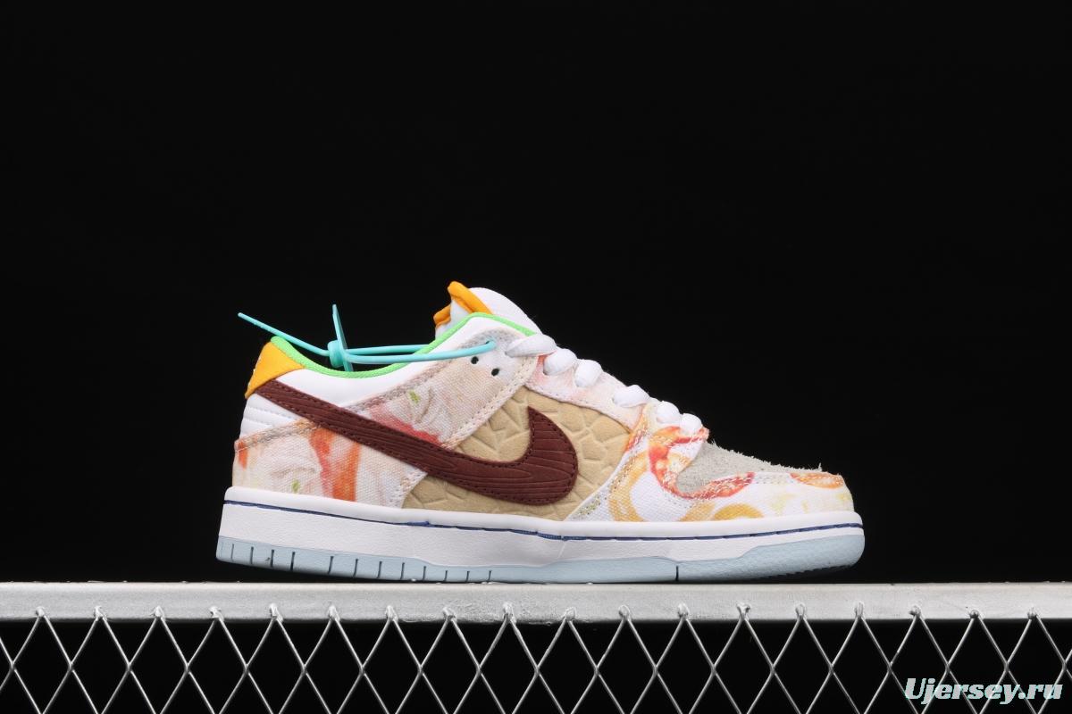 NIKE SB DUNK Low CNY joint style Chinese mandarin duck tie-dyed low-top skateboard shoes CV1628-800