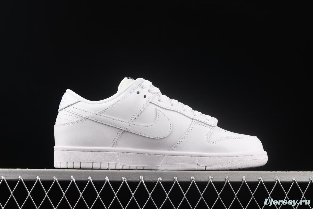 NIKE SB DUNK Low Prm Triple White pure white color SB buckle rebound fashion casual board shoes DD1503-109