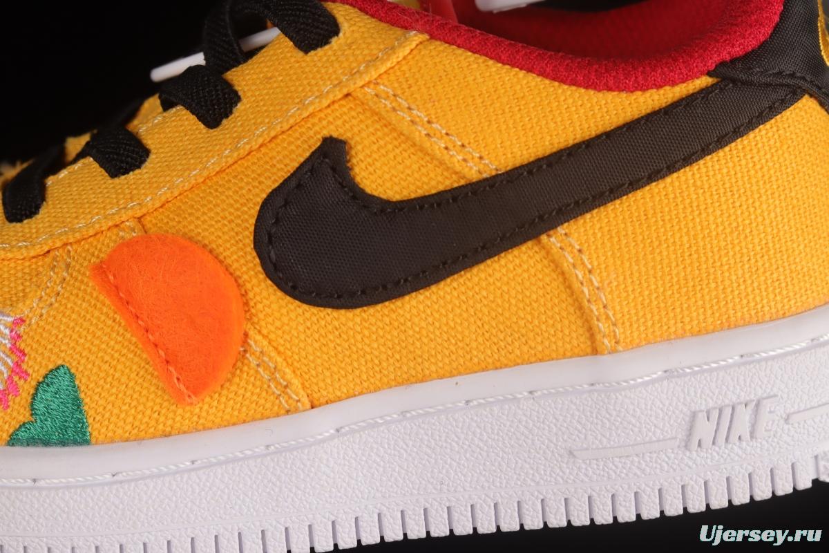 NIKE Air Force 1'07 TD New Year Tiger Canvas Size Kids DQ5072-701