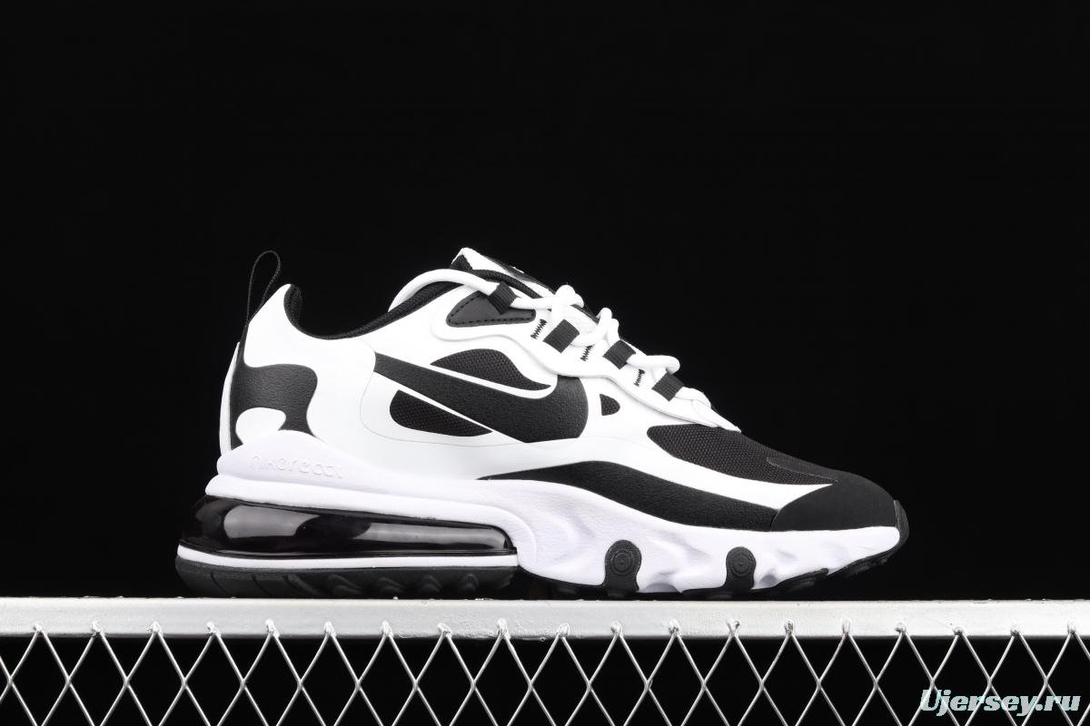 NIKE Air Max 270React new high frequency mesh hollowed-out half-palm air cushion running shoes CT1646-100