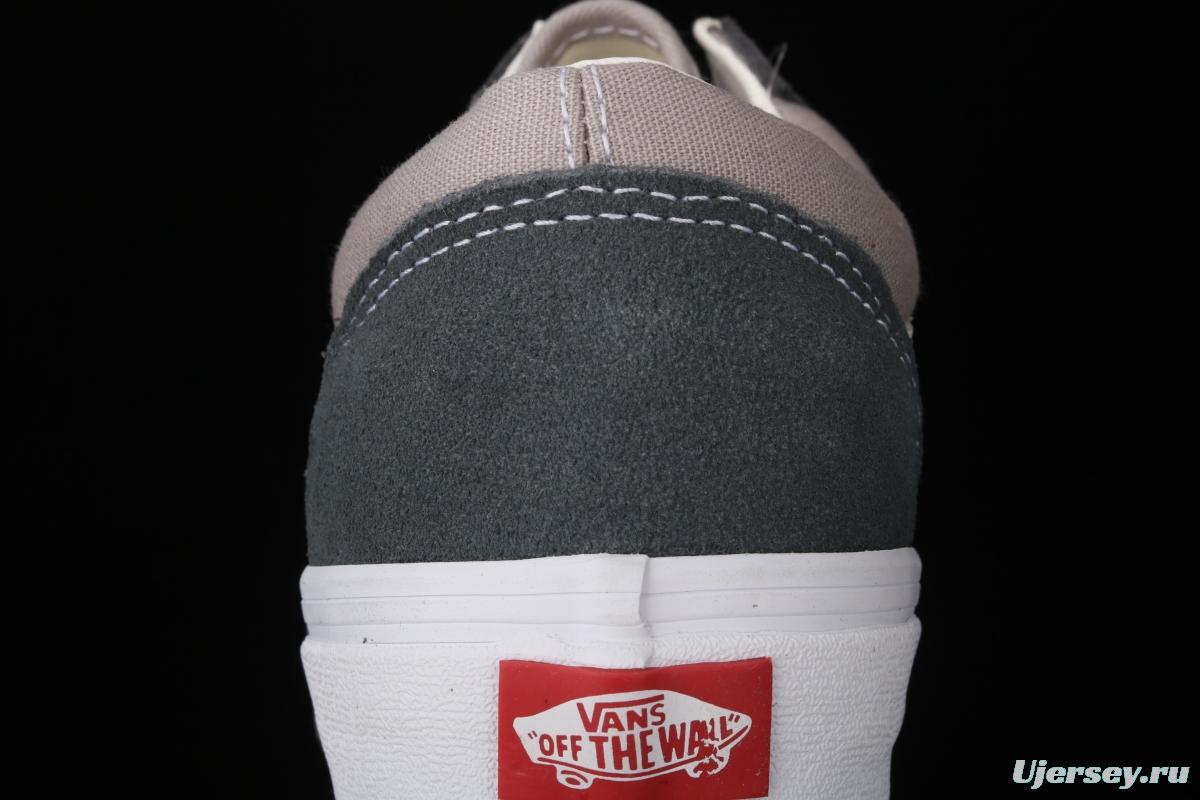 Vans Style 36 PEACEMINUSONE khaki blue and white stripe small head and low edge impact color canvas shoes VN0A4BVEN8K