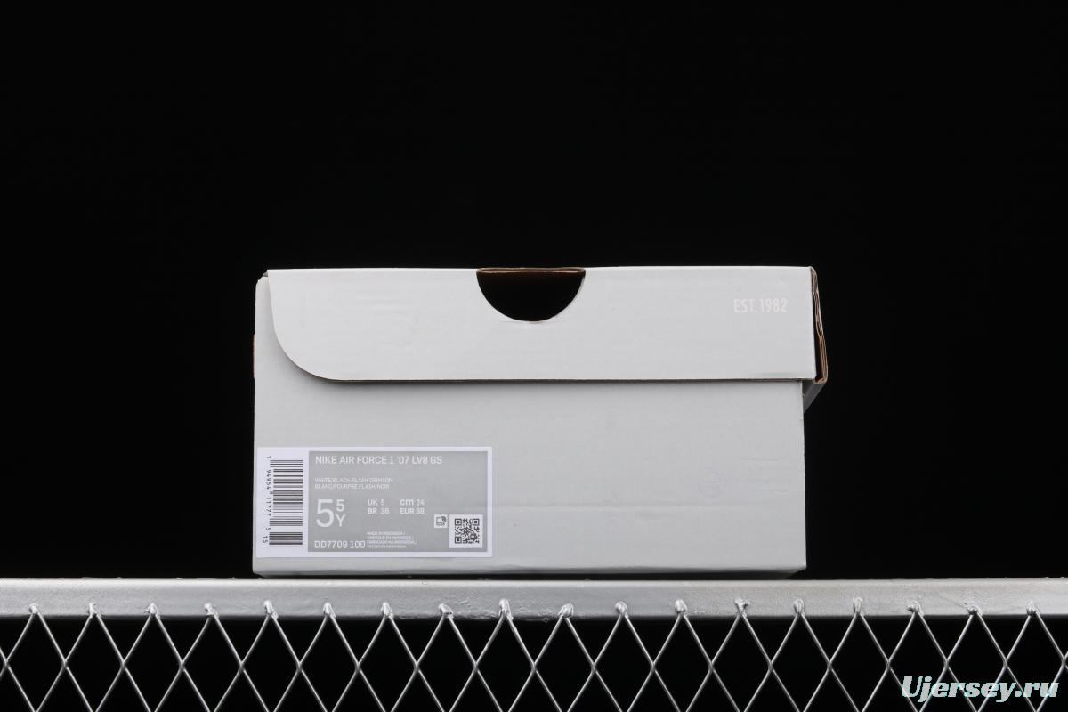 NIKE Air Force 11607 LV8 GS White/Black-Flash South Coast new color low-top casual board shoes DD7709-100