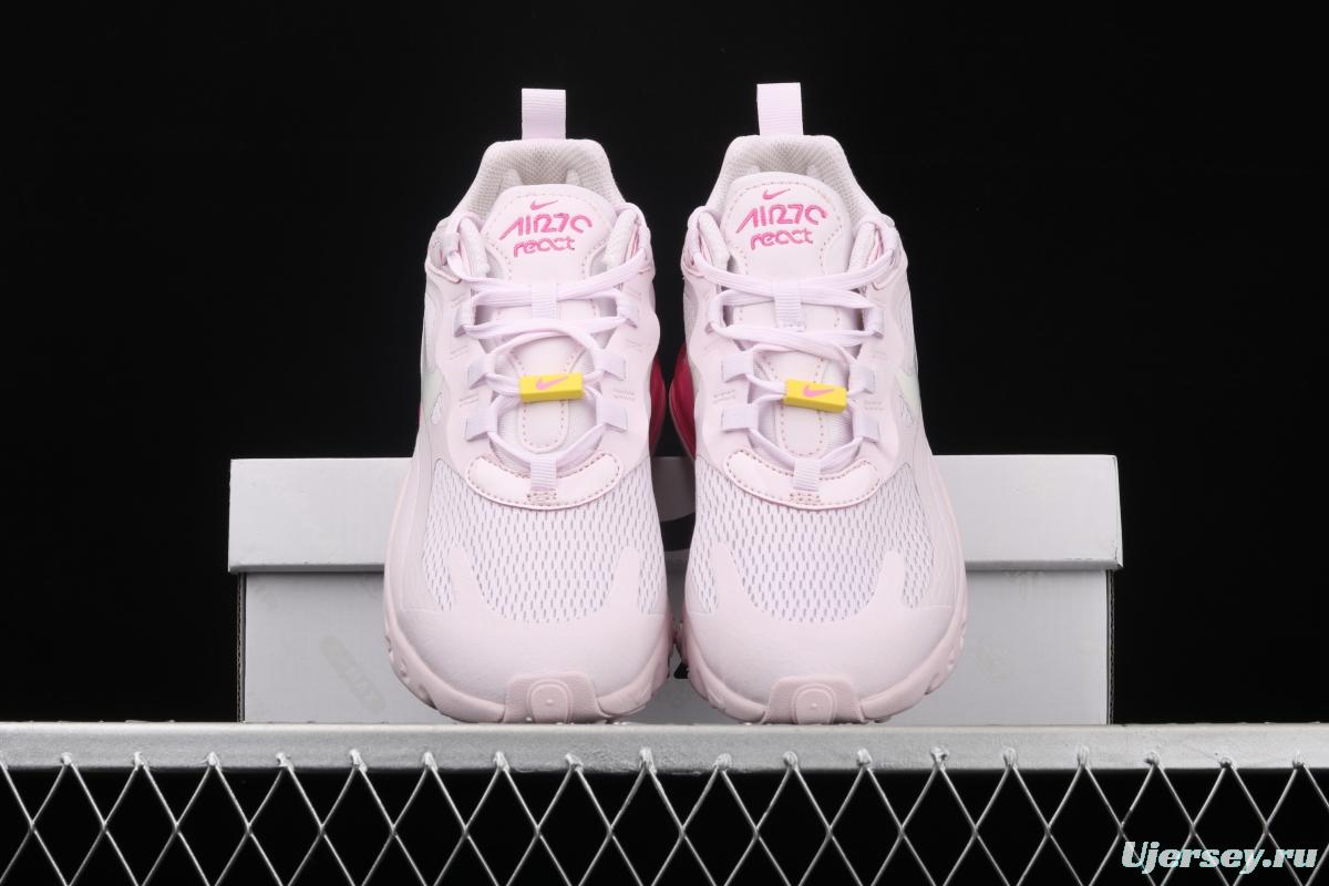 NIKE Air Max 270React new high-frequency mesh hollowing out function half-palm air cushion running shoes CZ0374-500