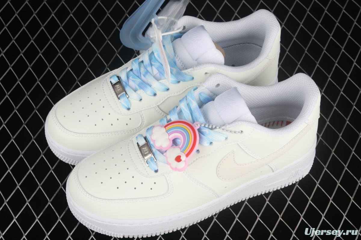 NIKE Air Force 11607 Lx Fine Day clear Sky Blue Ultraviolet Heat Inductive low-top Leisure Board shoes DA8301-111,