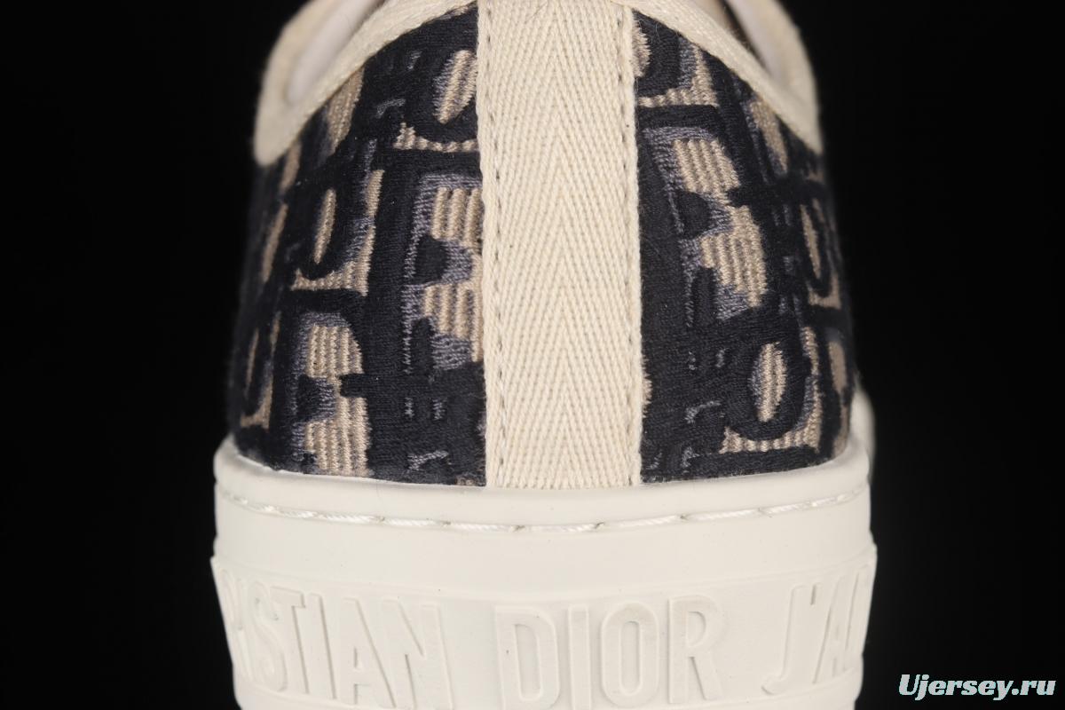 Dior Walk'n Dior 21s embroidery series 3D canvas low upper shoes KCF148VEAS64A